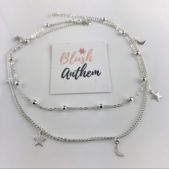 3 for $25✨two layer Moon Star choker necklace - Picture 5 of 8